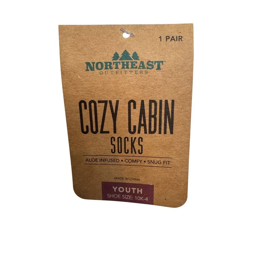 NWT Northeast Outfitters Cozy Cabin Youth Sock 10k-4